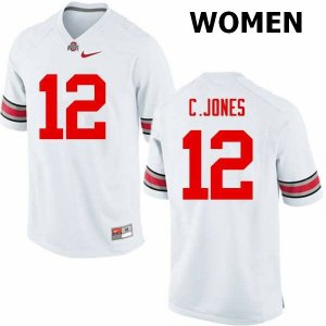 NCAA Ohio State Buckeyes Women's #12 Cardale Jones White Nike Football College Jersey DYC7045ZE